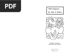 830 Énigmes, de Âne à Zèbre