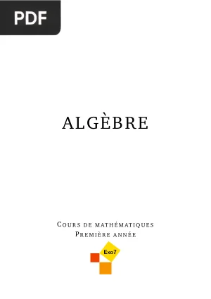 Algèbre, Cours de Mathématiques Première Année