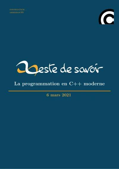 Apprenez le C++ Moderne