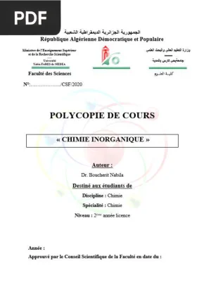 Chimie Inorganique