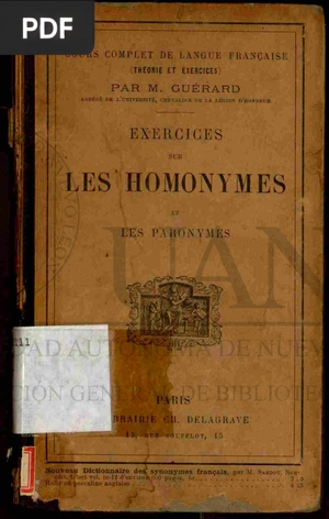 Cours Complet de Langue Française