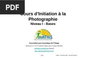 Cours d'Initiation a la Photographie