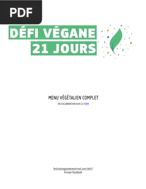 Le Défi Végane de 21 Jours