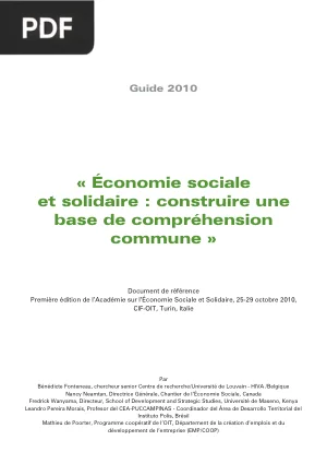 Économie Sociale et Solidaire : Construire une Base de Comprehension Commune