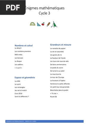 Énigmes Mathématiques