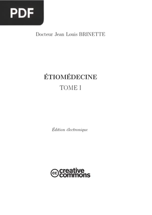 Étiomédecine, Tome I