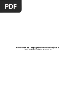 Evaluation de l'Espagnol Niveau A1