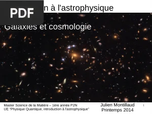 Introduction à l'astrophysique: galaxies et cosmologie