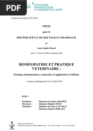Homéopathie et Pratique Vétérinaire