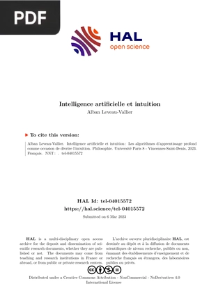 Intelligence artificielle et intuition