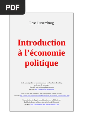 Introduction à l'Économie Politique