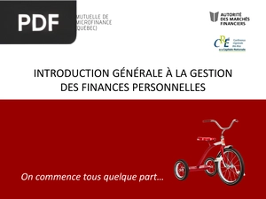 Introduction Generale a la Gestion des Finances Personnelles