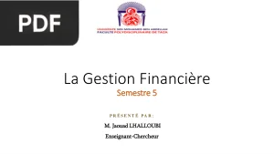 La Gestion Financiere