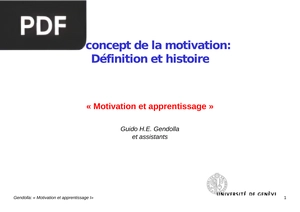 Le Concept de la Motivation: Définition et Histoire