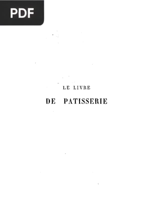 Le Livre de Pâtisserie
