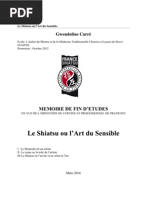 Le Shiatsu ou l'Art du Sensible