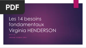 Les 14 Besoins Fondamentaux selon Virginia Henderson