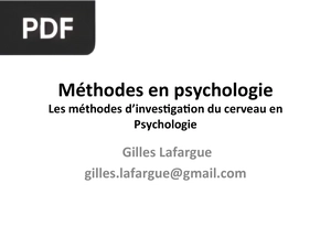 Méthodes en Psychologie