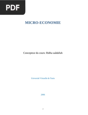 Micro-Économie