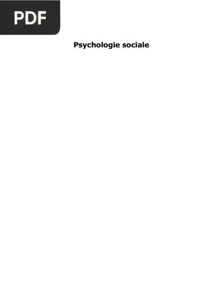 Psychologie Sociale
