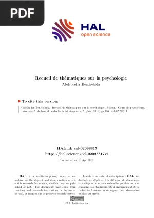 Recueil de Thématiques sur la Psychologie
