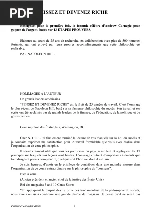 Réfléchissez et Devenez Riche