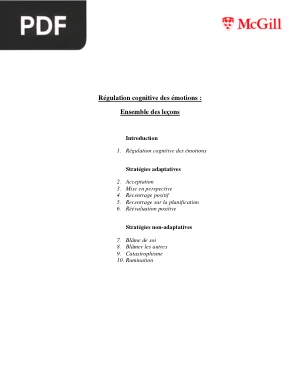 Régulation Cognitive des Émotions