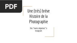 Une Tres Breve Histoire de la Photographie