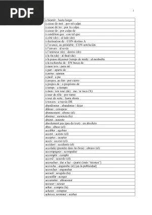 Vocabulaire Espagnol : Dictionnaire FR-ES